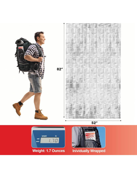 Paquete de 9 mantas de emergencia Rasupro Mylar térmicas