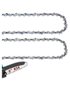 Paquete de 2 cadenas de sierra 20 cm Fifchall 34 enlaces