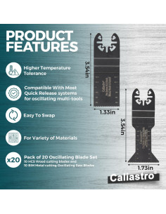 Juego de 20 Hojas de Sierra Caliastro para Madera y Metal 2