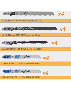 Juego de 20 Hojas de Sierra de Calar Aleybloodes T-Shank 2