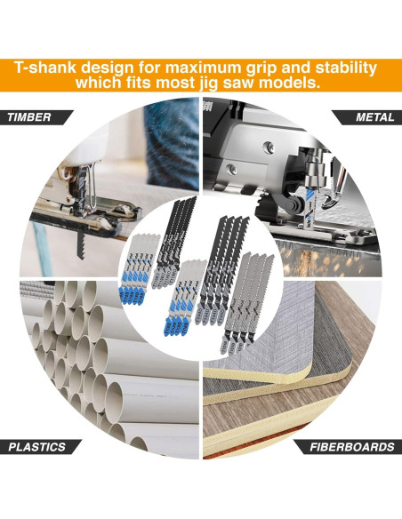 Juego de 20 Hojas de Sierra de Calar Aleybloodes T-Shank