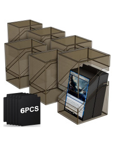 Caja de Barajas Mlikero 6 Piezas Acrílico Negro para 100 Cartas