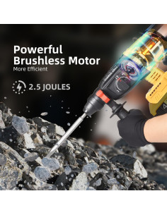 Martillo Perforador Inalámbrico Funnywhale K5 20V 4 Funciones 2