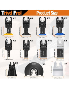 121 Cuchillas de Sierra Oscilante TrivdPro para Madera y Metal 2