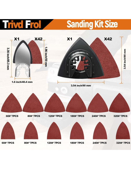 121 Cuchillas de Sierra Oscilante TrivdPro para Madera y Metal