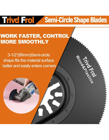 121 Cuchillas de Sierra Oscilante TrivdPro para Madera y Metal