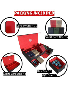 Juego de Caja de Cartas Fexovirs 8 en 1 para 2400 cartas 2