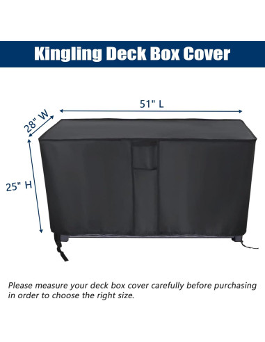 Cubierta de Caja de Deck Kingling 129x71x63 cm Impermeable