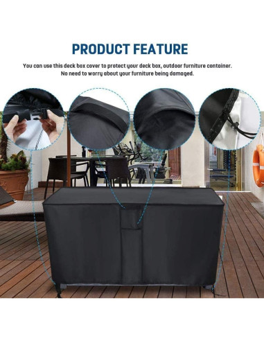 Cubierta de Caja de Deck Kingling 129x71x63 cm Impermeable