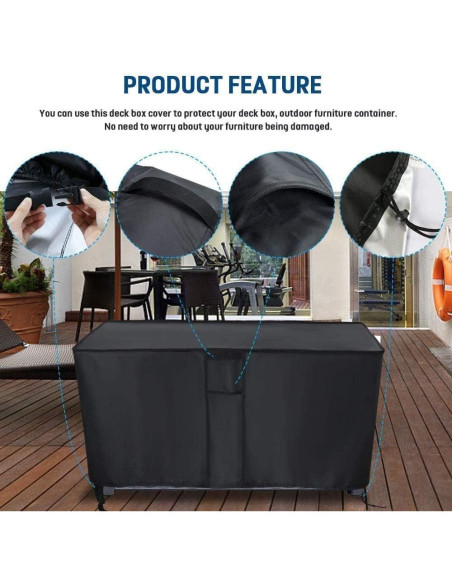 Cubierta de Caja de Deck Kingling 129x71x63 cm Impermeable