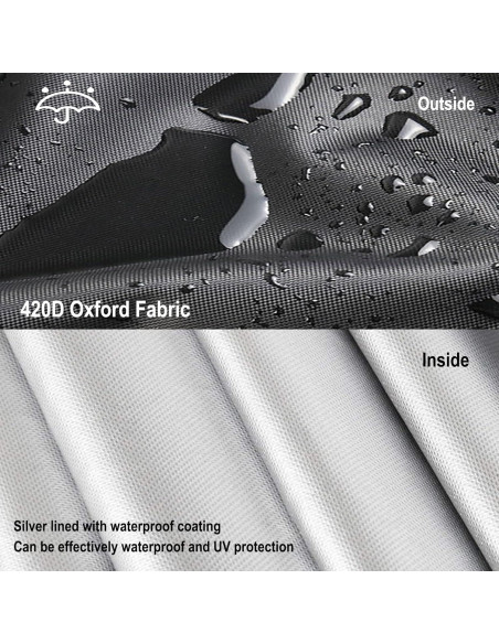 Cubierta de Caja de Deck Kingling 129x71x63 cm Impermeable