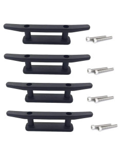 Kit de Cleat de Anclaje Anndason Negro 4 Pcs para Kayak