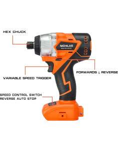 Taladro de impacto inalámbrico Nichilas 20V 420Nm LED 2