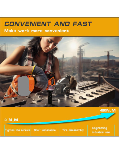 Taladro de impacto inalámbrico Nichilas 20V 420Nm LED