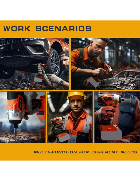 Taladro de impacto inalámbrico Nichilas 20V 420Nm LED