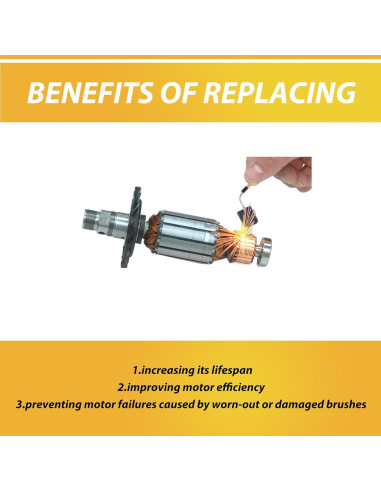 Paquete de 10 cepillos de carbón N257540 para Dewalt