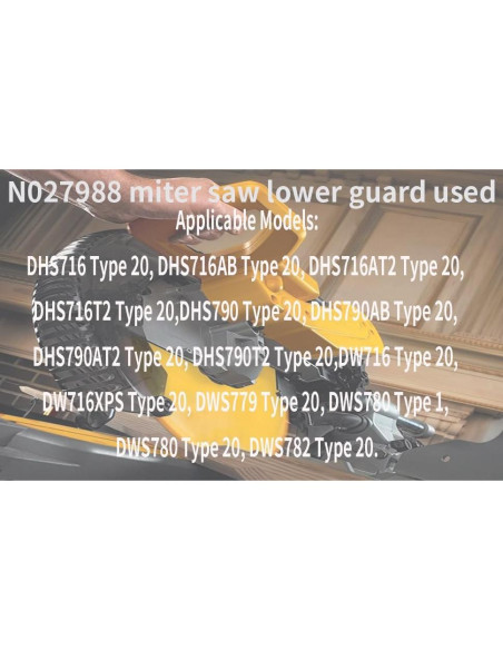 Guardabarros Inferior DeWalt DWS779 DWS780 35.56x20.32cm