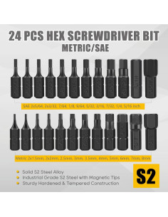 Juego de 49 Puntas de Destornillador AEJ Acero S2 2