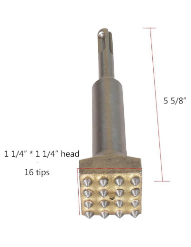 Cincel Bushing SDS Plus ACTINTOOL 16 Consejos 2 Piezas