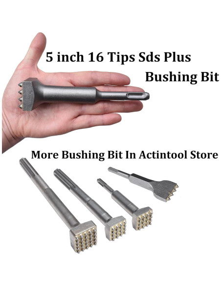 Cincel Bushing SDS Plus ACTINTOOL 16 Consejos 2 Piezas