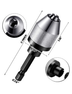 Adaptadores de Broca Sin Llave Fixinus 2 Piezas 0.3-6.5mm 2