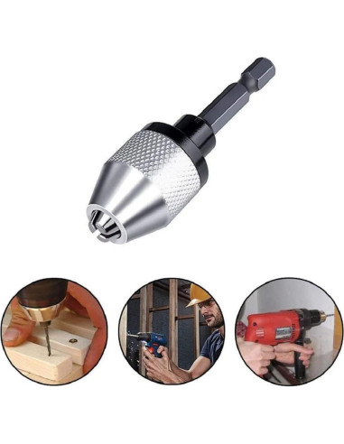 Adaptadores de Broca Sin Llave Fixinus 2 Piezas 0.3-6.5mm