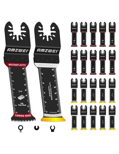 Cuchillas Oscilantes AMZWEI 20 Pcs Titanio 70mm Dientes Japoneses