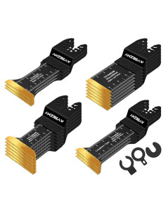 18 Piezas Cuchillas Oscilantes Titanio AMZBSAW para Metal