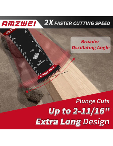 Cuchillas Oscilantes AMZWEI 20 Pcs Titanio 70mm Dientes Japoneses