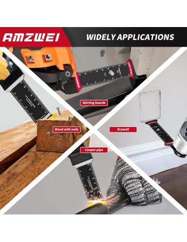 Cuchillas Oscilantes AMZWEI 20 Pcs Titanio 70mm Dientes Japoneses