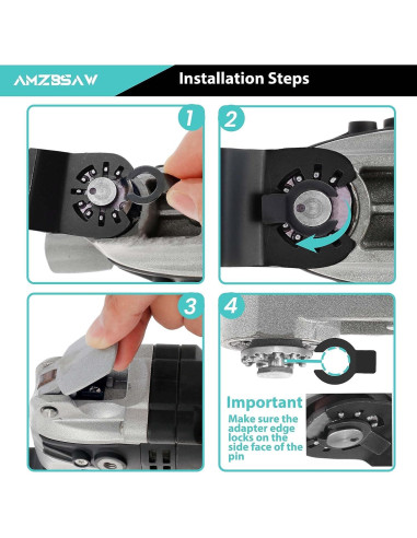 18 Piezas Cuchillas Oscilantes Titanio AMZBSAW para Metal