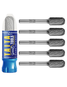 Fresa de Carburo TaitaTools 1/4" Doble Corte 5PCs