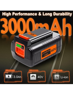 Batería de Litio 40V Black and Decker 3.0Ah - 2 Paquete 2