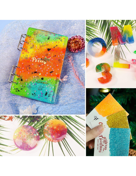 LEOBRO Brillo Extra Fino 18 Colores para Manualidades 270g