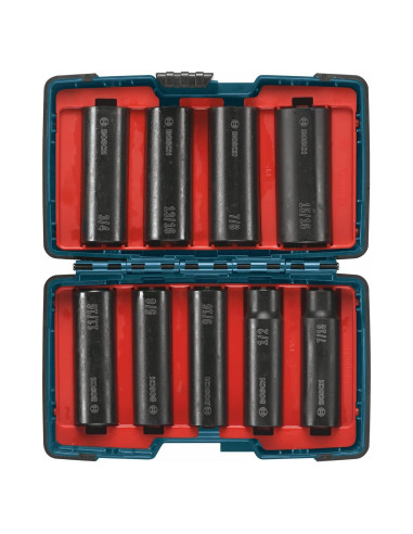 Conjunto de Sockets BOSCH 27286 9 Piezas para Alto Torque