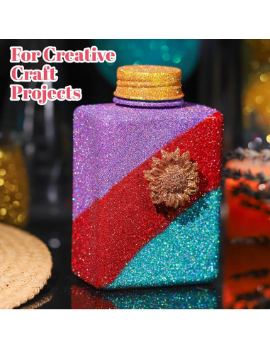 Brillo Fino Holográfico LEOBRO 24 Colores para Manualidades