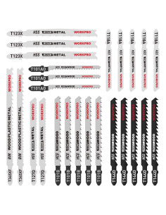 Set 25 Hojas Sierra de Calar WORKPRO HCS/HSS/BIM Variadas