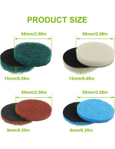 Juego de 16 Piezas de Almohadillas de Limpieza Bosch 2