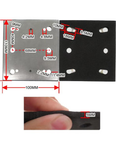 Pad de Lijadora Makita BO4556 SPD17 1/4 Hoja 6 Agujeros 2
