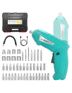 Destornillador Eléctrico X-YEAH 3.7V Inalámbrico con 45 Piezas