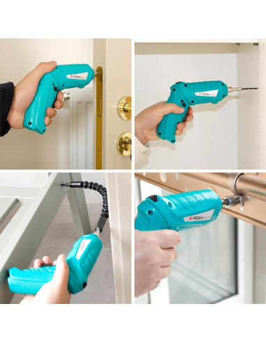 Destornillador Eléctrico X-YEAH 3.7V Inalámbrico con 45 Piezas