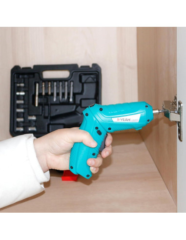 Destornillador Eléctrico X-YEAH 3.7V Inalámbrico con 45 Piezas