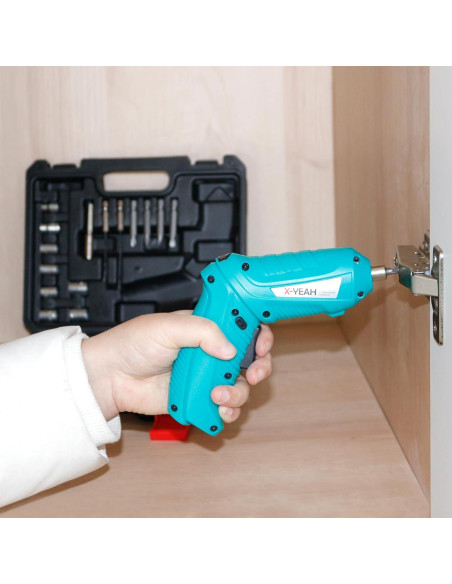 Destornillador Eléctrico X-YEAH 3.7V Inalámbrico con 45 Piezas
