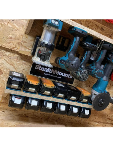 Soporte de Baterías StealthMounts para Makita 18V LXT - Negro