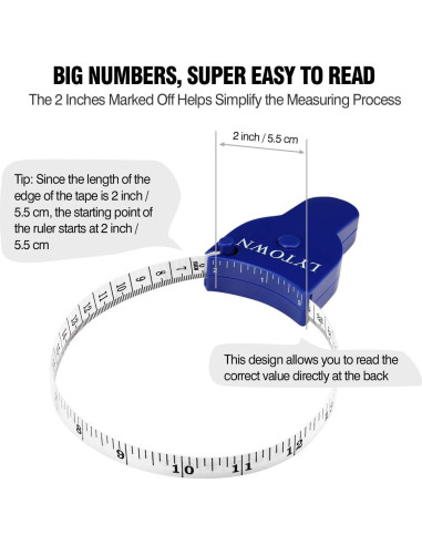 Cinta Métrica Corporal LYTOWN 150 cm 2 Piezas Precisa