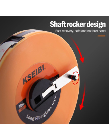 Cinta Métrica KSEIBI 302905 Fibra de Vidrio 15m Doble Cara