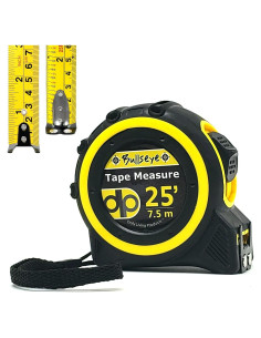 Cinta Métrica Bullseye 7.62m Doble Cara con Gancho Magnético