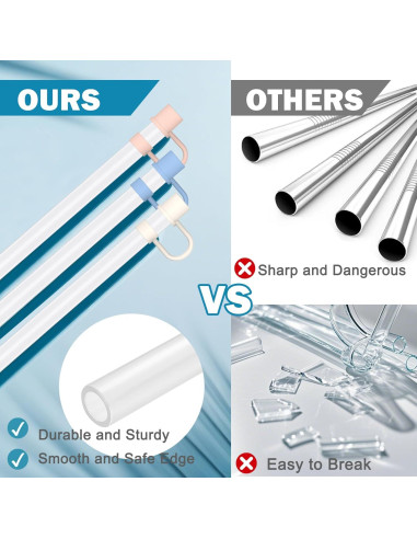 Pajitas Reutilizables HEYSKAY 6pc para Taza Stanley 30oz 40oz