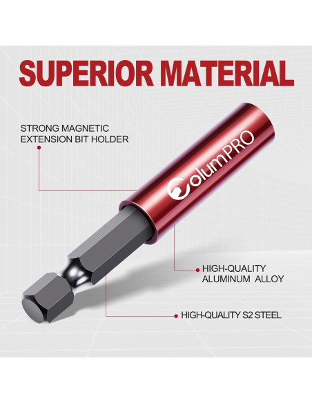 6PCS Soporte de Broca Magnético ColumPRO 2, 4, 6 cm