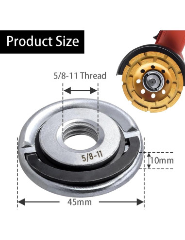 Tuercas de Flange SeonFook 2 Pcs 5/8-11 para Amoladora